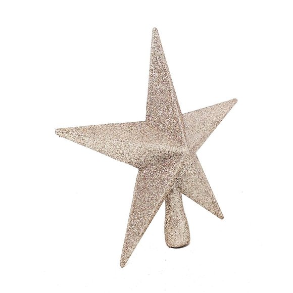 Champagne Gold 8" Star Christmas Wreath Attachment - Picture 2 of 4